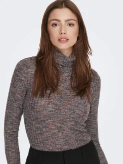 Only Shirts*ONLSTINNE L/S ROLLNECK TOP JRS India Ink-Space dye