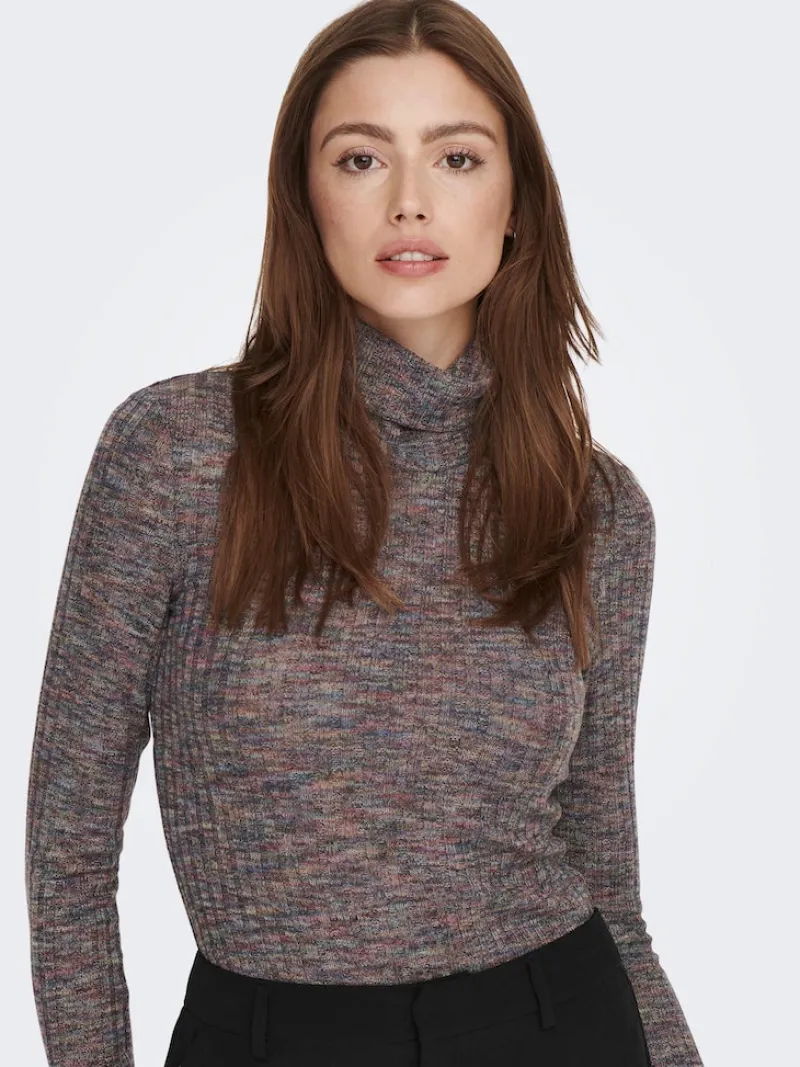 Only Shirts*ONLSTINNE L/S ROLLNECK TOP JRS India Ink-Space dye