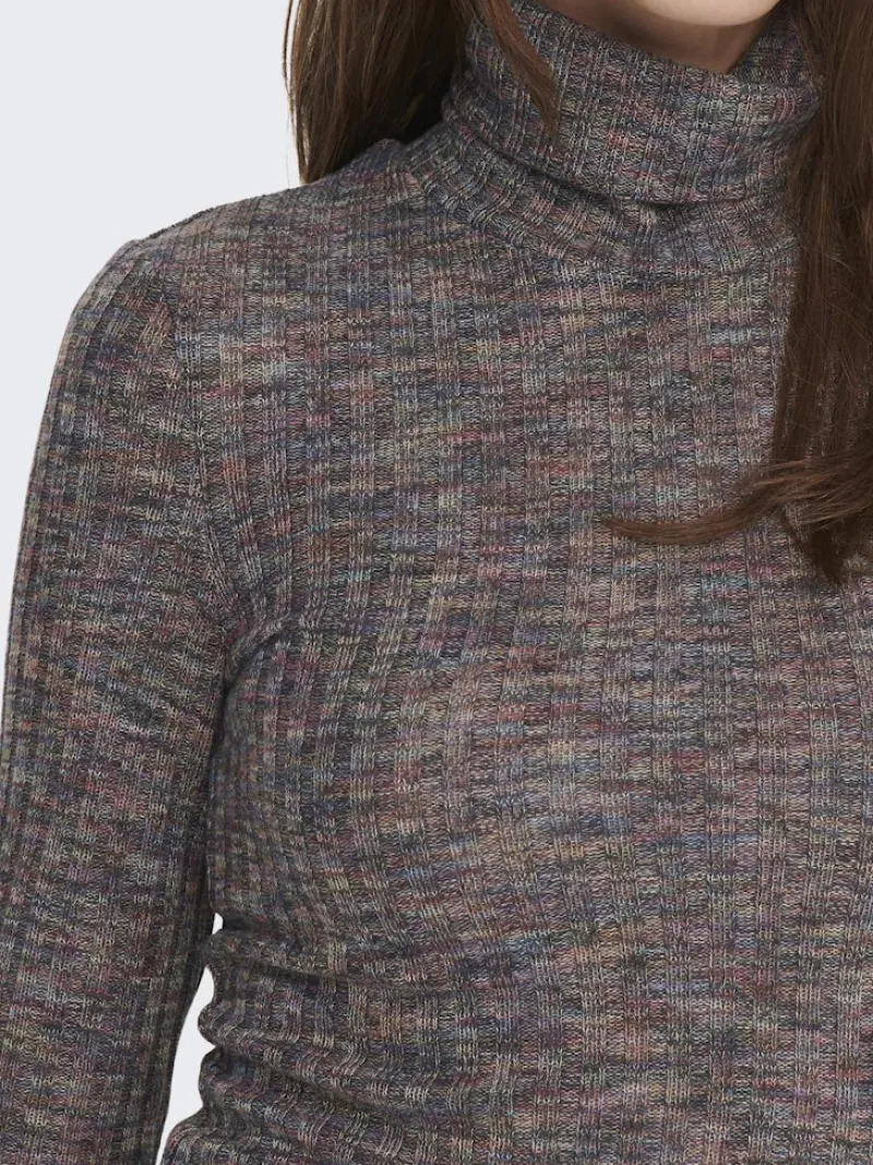 Only Shirts*ONLSTINNE L/S ROLLNECK TOP JRS India Ink-Space dye