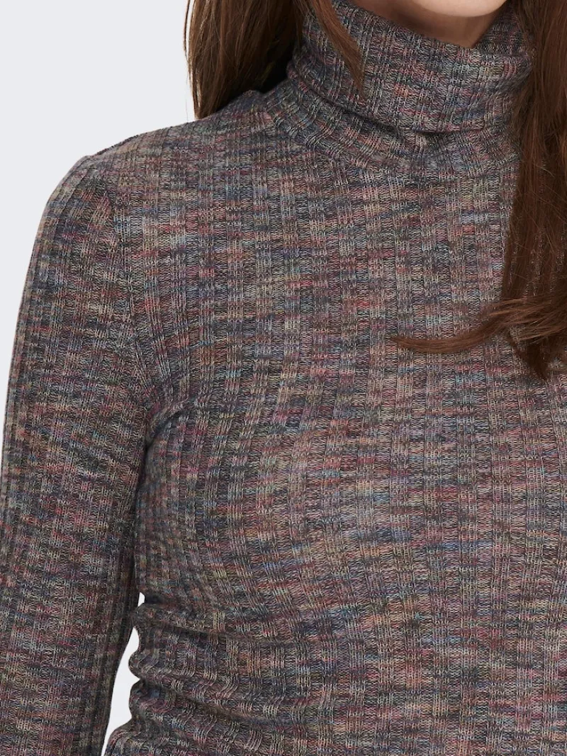 Only Shirts*ONLSTINNE L/S ROLLNECK TOP JRS India Ink-Space dye