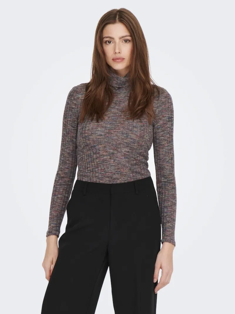 Only Shirts*ONLSTINNE L/S ROLLNECK TOP JRS India Ink-Space dye