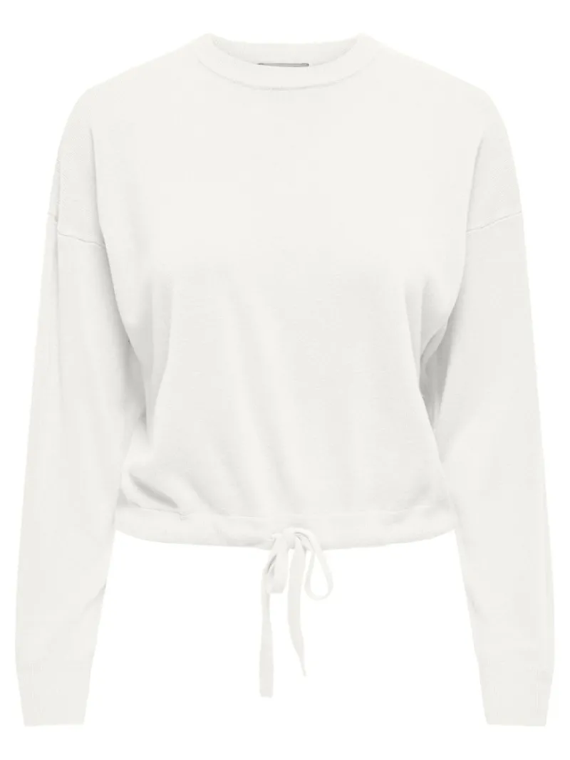 Only Pullover & Sweatshirts*ONLSUNNY LS STRING DETAIL O-NECK CC KNT Cloud Dancer