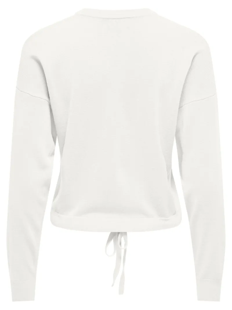 Only Pullover & Sweatshirts*ONLSUNNY LS STRING DETAIL O-NECK CC KNT Cloud Dancer