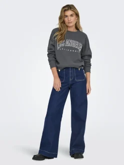 Only Pullover & Sweatshirts*ONLSWEAT LIFE L/S CREW O.SIZE STATE NOOS ombre blue