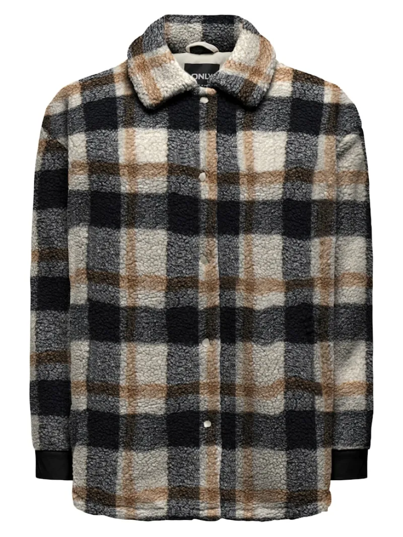 Only Jacken*ONLTANJA CALISTA CHECK TEDDY JACKET OTW birch