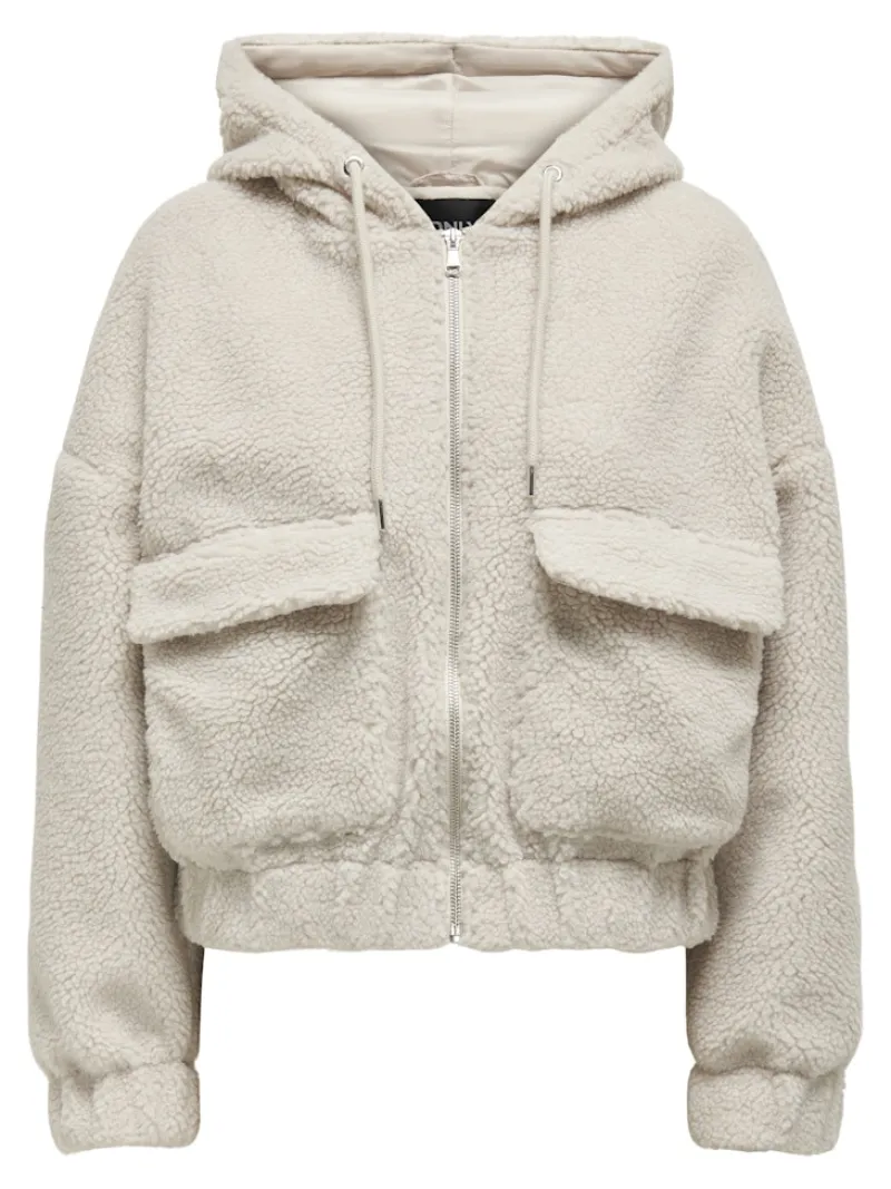 Only Jacken*ONLTANJA TEDDY HOOD JACKET OTW NOOS pumice stone