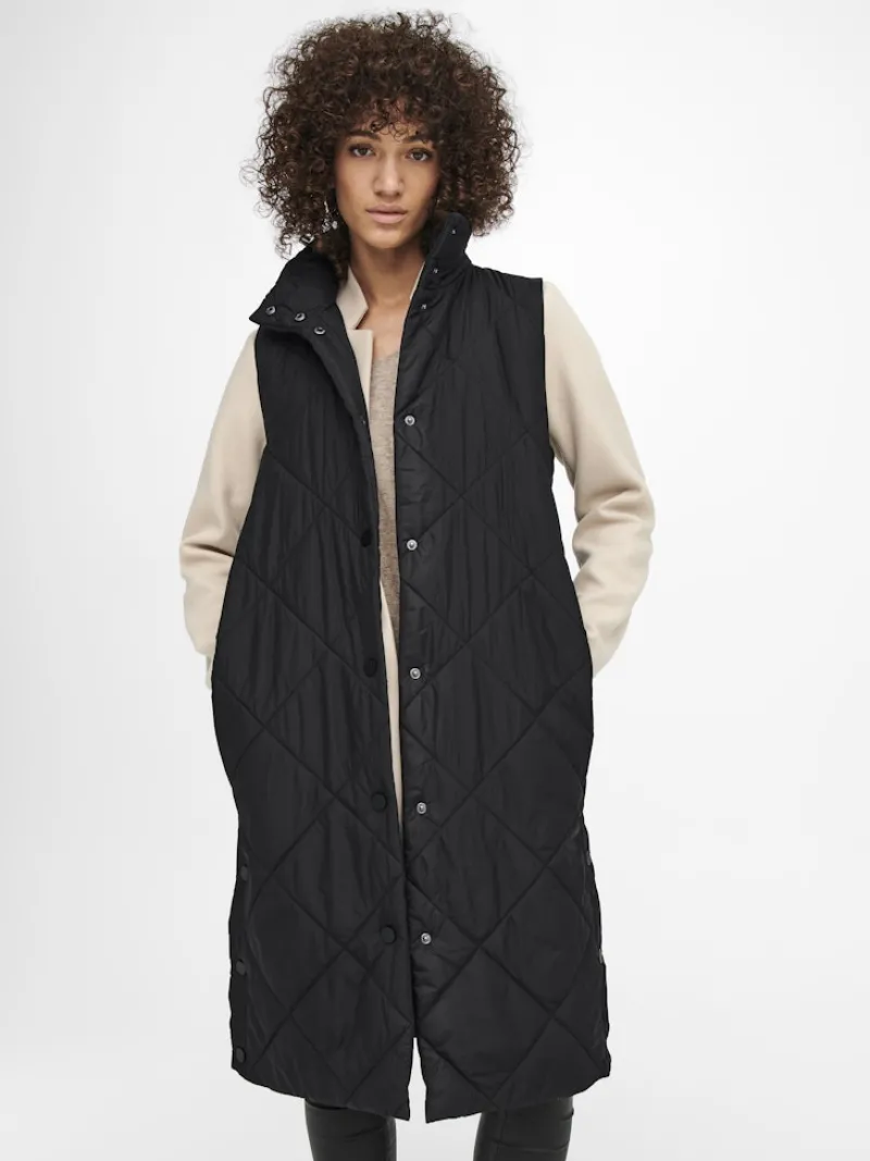 Only Westen*ONLTANZIA QUILTED WAISTCOAT CC OTW Black