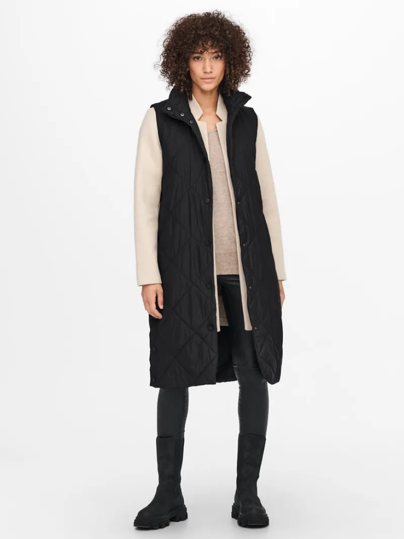 Only Westen*ONLTANZIA QUILTED WAISTCOAT CC OTW Black