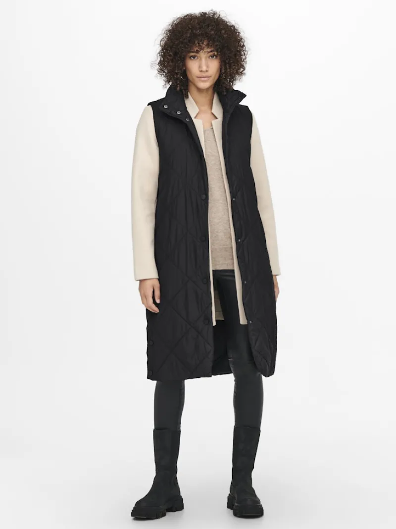 Only Westen*ONLTANZIA QUILTED WAISTCOAT CC OTW Black