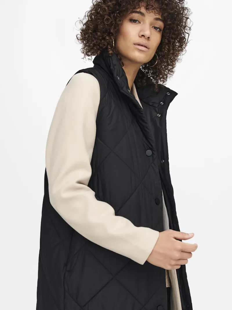Only Westen*ONLTANZIA QUILTED WAISTCOAT CC OTW Black