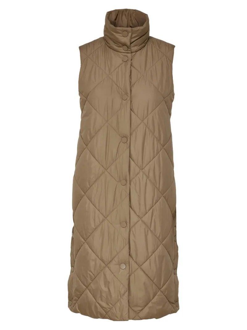Only Westen*ONLTANZIA QUILTED WAISTCOAT CC OTW tigers eye