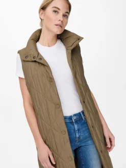 Only Westen*ONLTANZIA QUILTED WAISTCOAT CC OTW tigers eye
