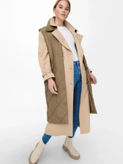 Only Westen*ONLTANZIA QUILTED WAISTCOAT CC OTW tigers eye