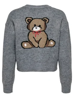 Only Pullover & Sweatshirts*ONLTEDDY LS CARDIGAN EX KNT Medium Grey Melange