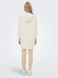 Only Kleider*ONLTESSA CAREY L/S HOOD DRESS KNT pumice stone