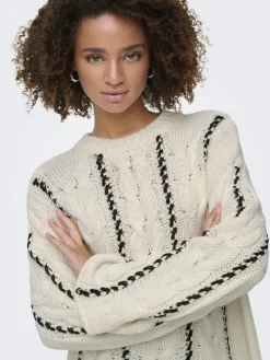 Only Pullover & Sweatshirts*ONLTESSA LS CABEL STITCH O-NECK CC KNT birch