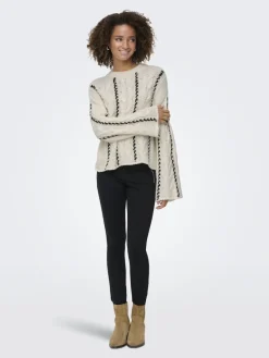 Only Pullover & Sweatshirts*ONLTESSA LS CABEL STITCH O-NECK CC KNT birch