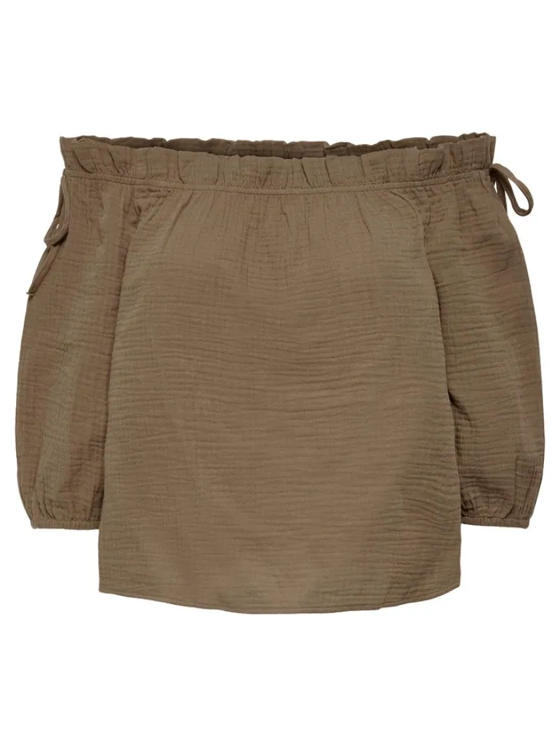 Only Blusen*ONLTILLA THYRA OFF SHOULDER TOP NN Walnut