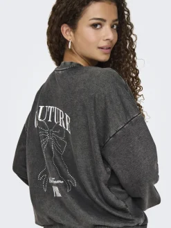 Only Pullover & Sweatshirts*ONLTUSINDA L/S O-NECK CC UB SWT Black