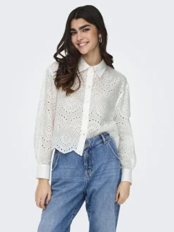 Only Blusen*ONLVALAIS L/S SHIRT WVN NOOS Cloud Dancer