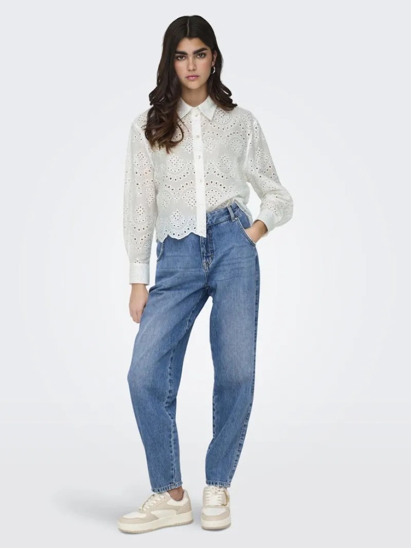 Only Blusen*ONLVALAIS L/S SHIRT WVN NOOS Cloud Dancer