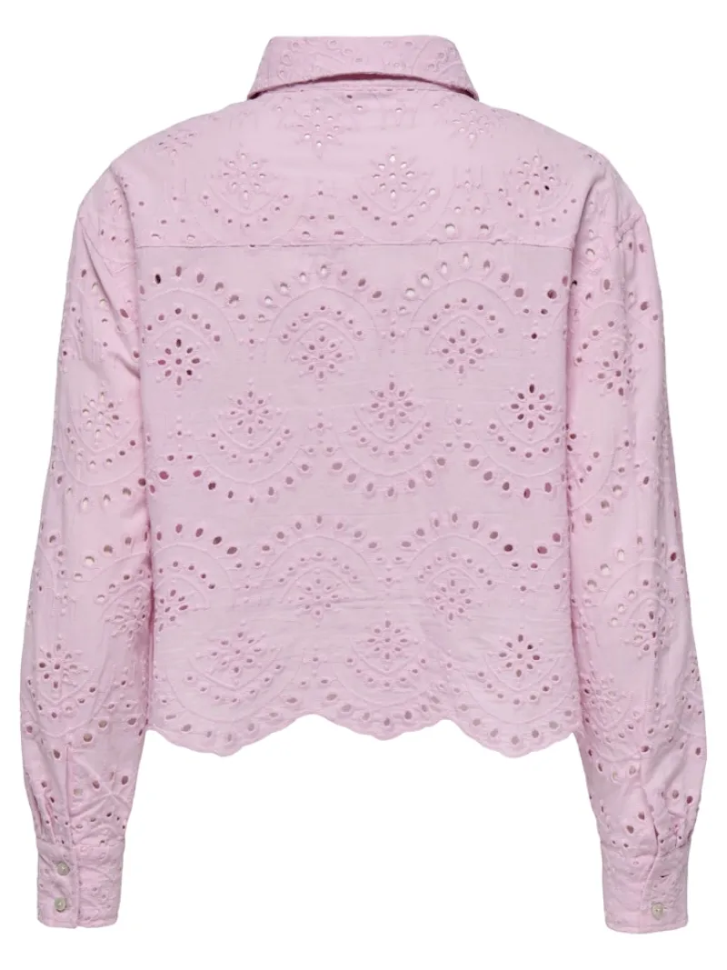 Only Blusen*ONLVALAIS L/S SHIRT WVN NOOS pink lady