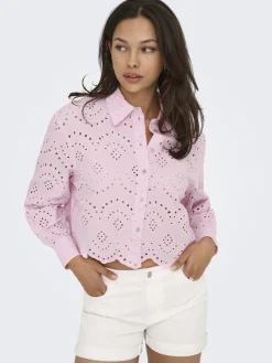 Only Blusen*ONLVALAIS L/S SHIRT WVN NOOS pink lady