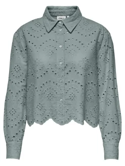 Only Blusen*ONLVALAIS L/S SHIRT WVN NOOS abyss