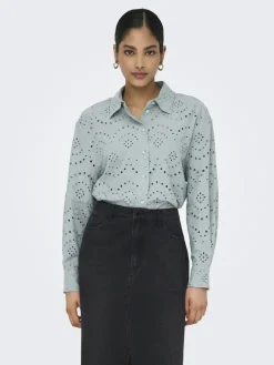 Only Blusen*ONLVALAIS L/S SHIRT WVN NOOS abyss