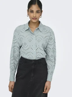 Only Blusen*ONLVALAIS L/S SHIRT WVN NOOS abyss