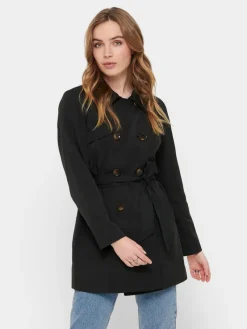 Only Jacken*ONLVALERIE TRENCHCOAT OTW NOOS Black