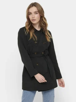 Only Jacken*ONLVALERIE TRENCHCOAT OTW NOOS Black