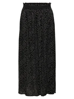 Only Röcke*ONLVENEDIG AOP LIFE LONG SKIRT WVN NOOS Black