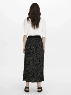 Only Röcke*ONLVENEDIG AOP LIFE LONG SKIRT WVN NOOS Black