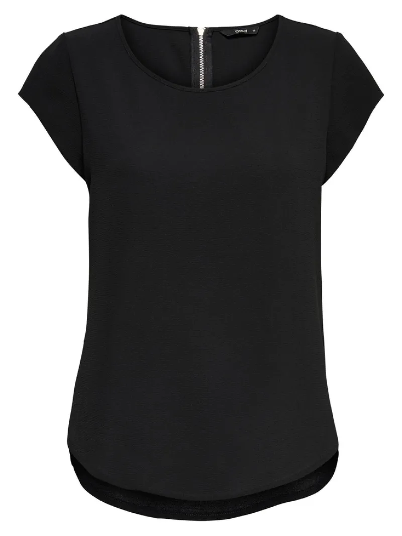 Only Blusen*ONLVIC S/S SOLID TOP NOOS WVN black1