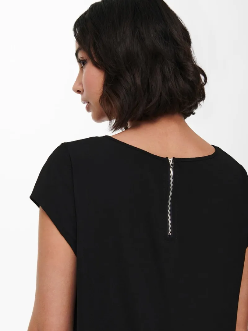 Only Blusen*ONLVIC S/S SOLID TOP NOOS WVN black1