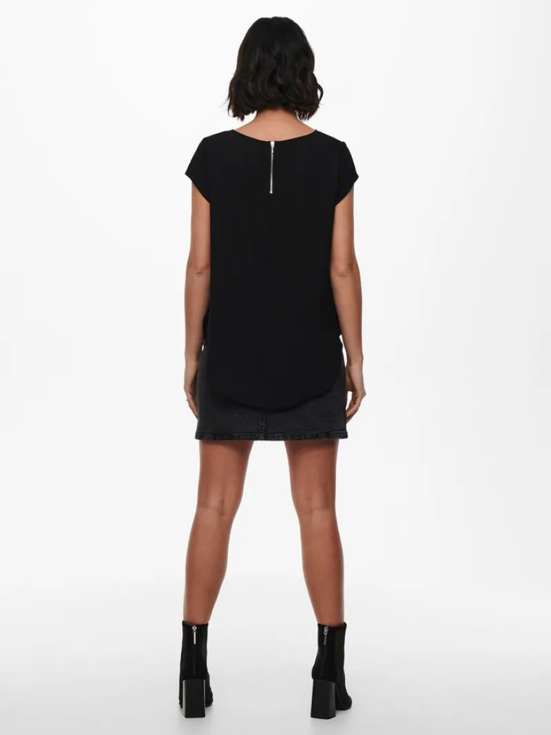 Only Blusen*ONLVIC S/S SOLID TOP NOOS WVN black1