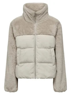 Only Jacken*ONLWANJA FUR PUFFER MIX JACKET NOOS OTW moonbeam
