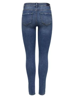 Only Jeans*ONLWAUW MID SK DESTROY DNM BJ209 Dark Blue Denim