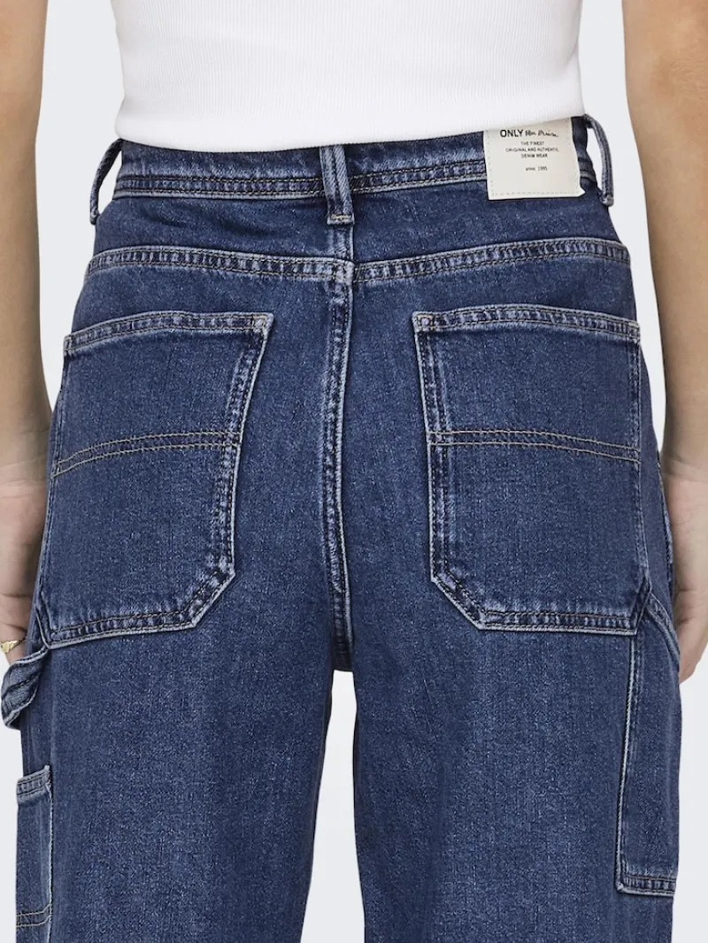 Only Jeans*ONLWEST HW CARPENTER STR DNM DOT507 Medium Blue Denim