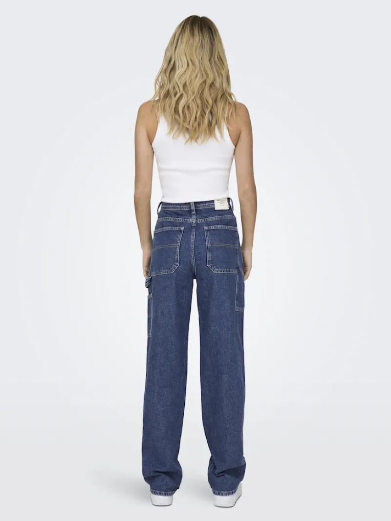 Only Jeans*ONLWEST HW CARPENTER STR DNM DOT507 Medium Blue Denim