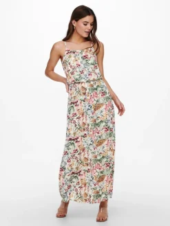 Only Kleider*ONLWINNER LIFE S/L MAXI DRESS NOOS WVN cloud dancer1