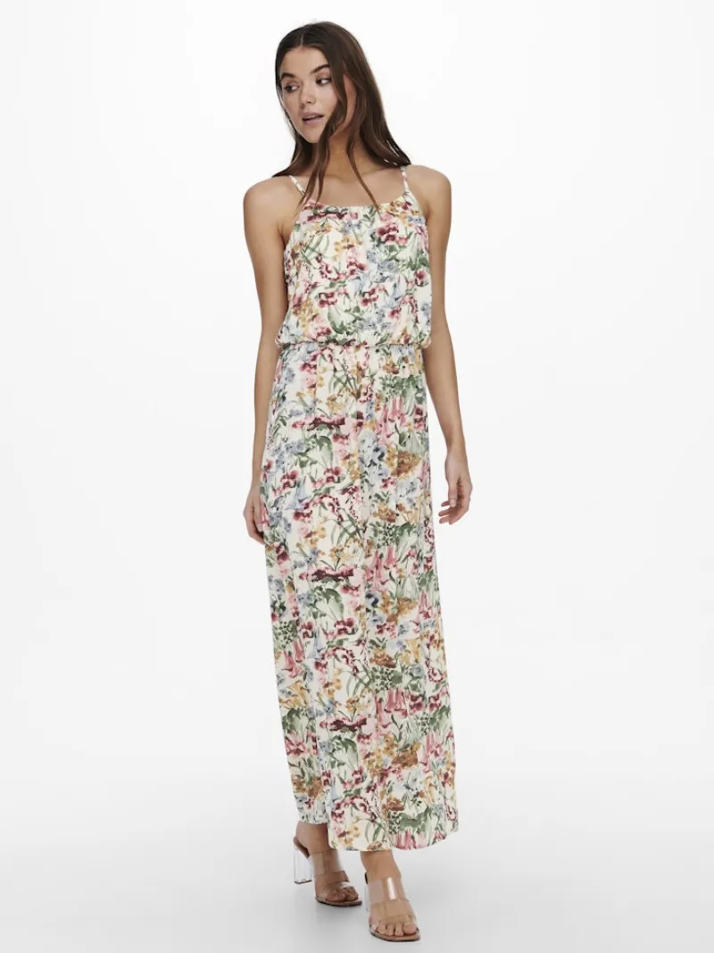 Only Kleider*ONLWINNER LIFE S/L MAXI DRESS NOOS WVN cloud dancer1