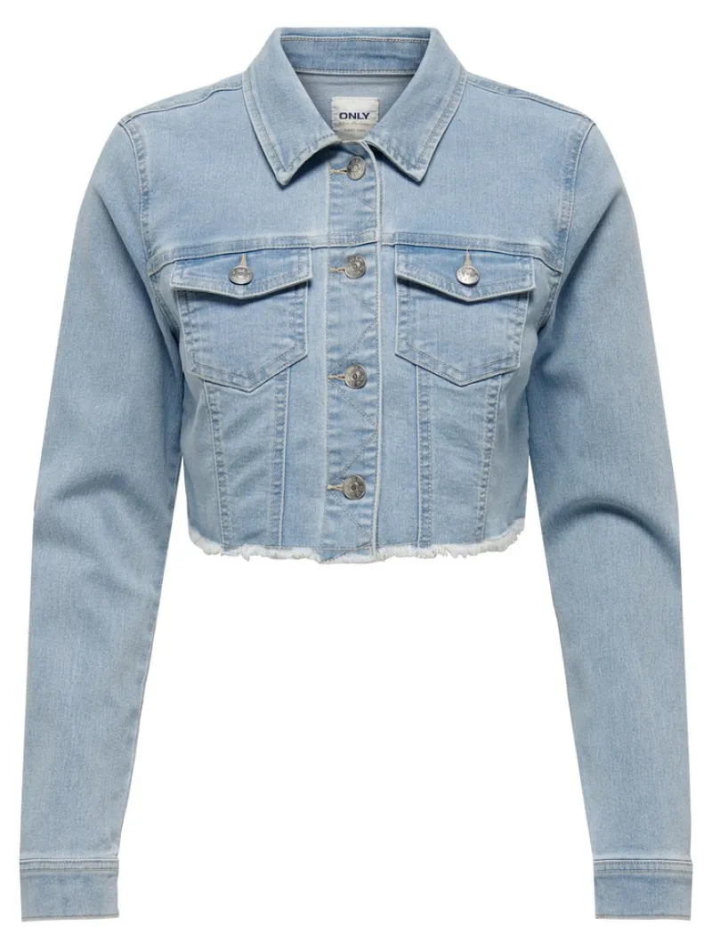 Only Jacken*ONLWONDER LS CROPPED DNM JACKET GUA NOOS Light Blue Denim