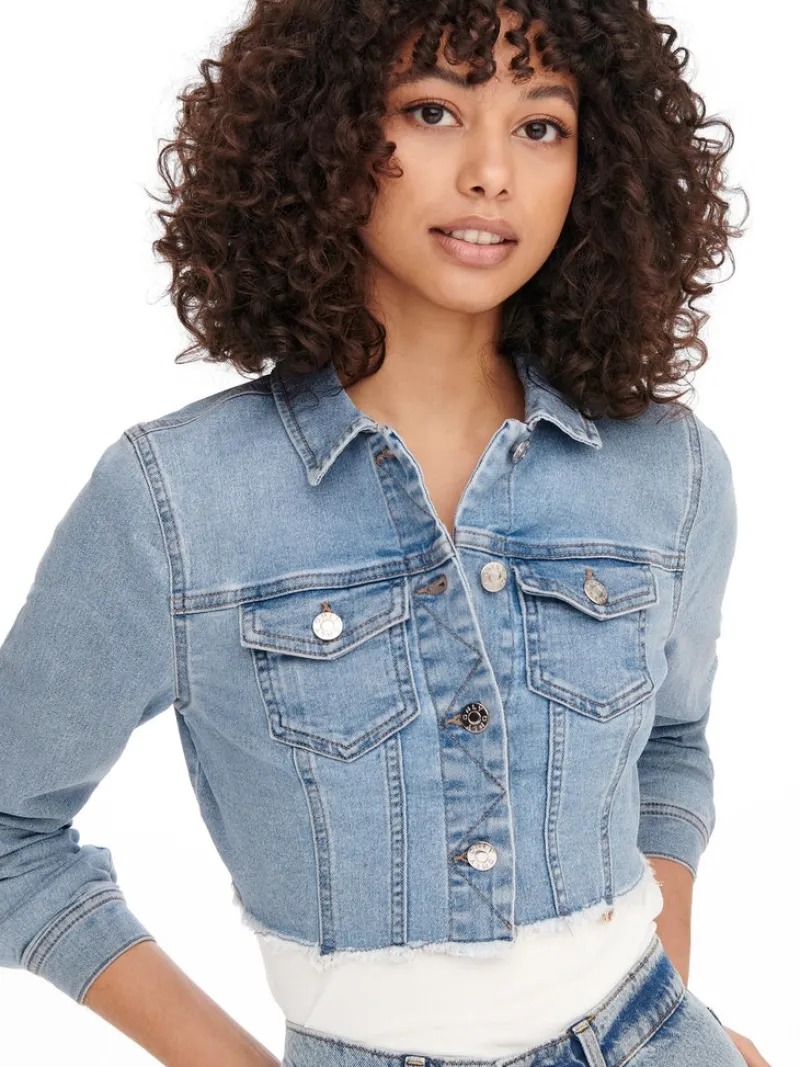 Only Jacken*ONLWONDER LS CROPPED DNM JACKET GUA NOOS Light Blue Denim