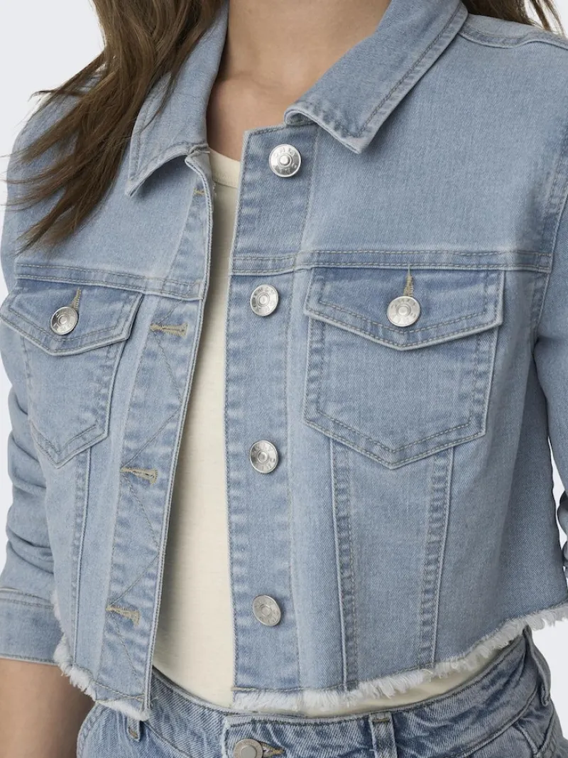Only Jacken*ONLWONDER LS CROPPED DNM JACKET GUA NOOS Light Blue Denim