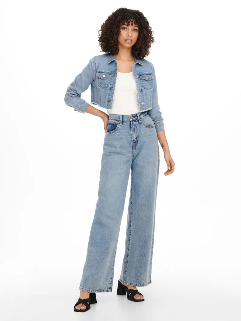 Only Jacken*ONLWONDER LS CROPPED DNM JACKET GUA NOOS Light Blue Denim