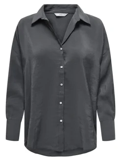 Only Blusen*ONLZAZIMA L/S LOOSE SHIRT WVN NOOS Phantom