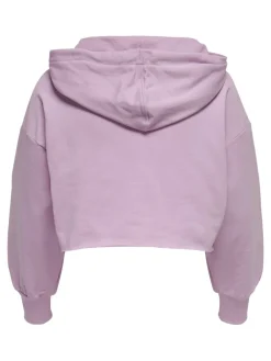 Only Pullover & Sweatshirts*ONLZOEY LS DREAMER CROPPED HOOD NN Chalk Violet