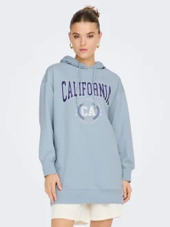 Only Pullover & Sweatshirts*ONLZOEY LS DREAMER OVERSIZE SWT TUNIC CS Dusty Blue